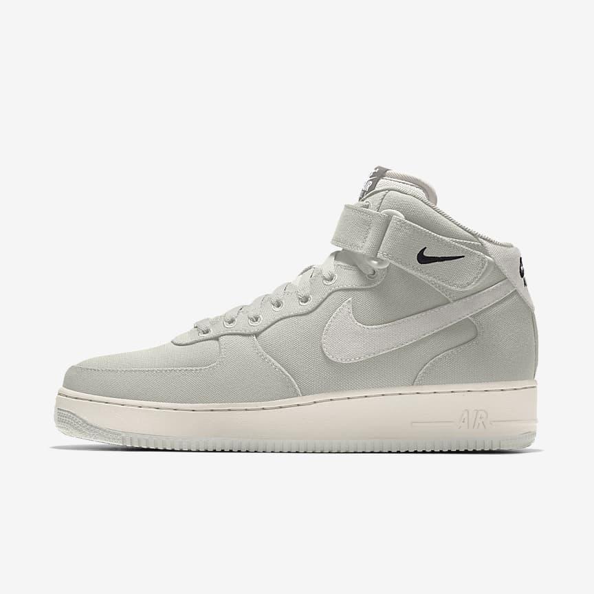 Giày Nike Air Force 1 Mid By You Nam Xám Trắng